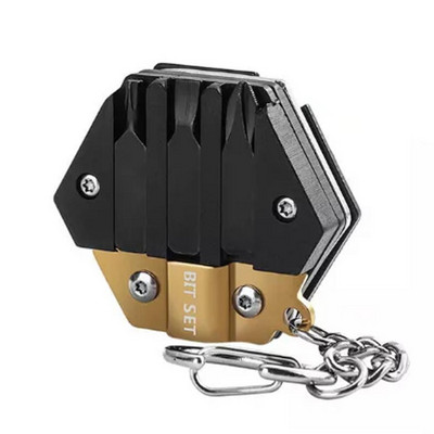 Kültéri EDC csavarhúzó Walkman Tool Multifunkcionális érme alakú összecsukható zsebvágó rozsdamentes acél kulcstartó csavarhúzó