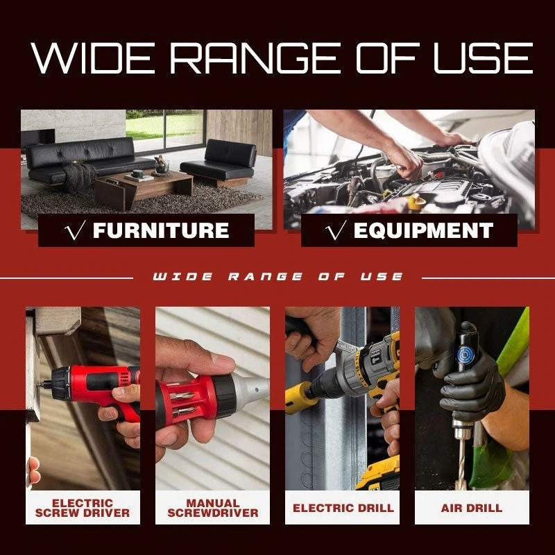 8 komada S2 čelični magnetni šesterokutni set bitova 1/4 inča šesterokutni set odvijača Set bitova 50 mm duljine H1.5-H8