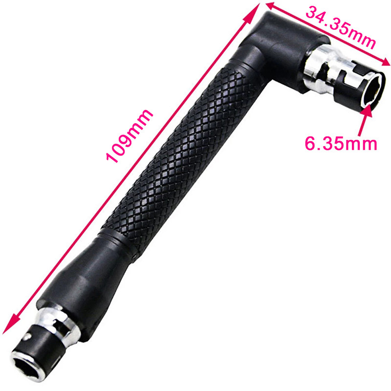 19 db mini dugókulcs 1/4 hüvelykes 6,35 mm-es csavarhúzó bitek, kettős fejű, L alakú összekötő rúd kézi javítószerszámkészlet