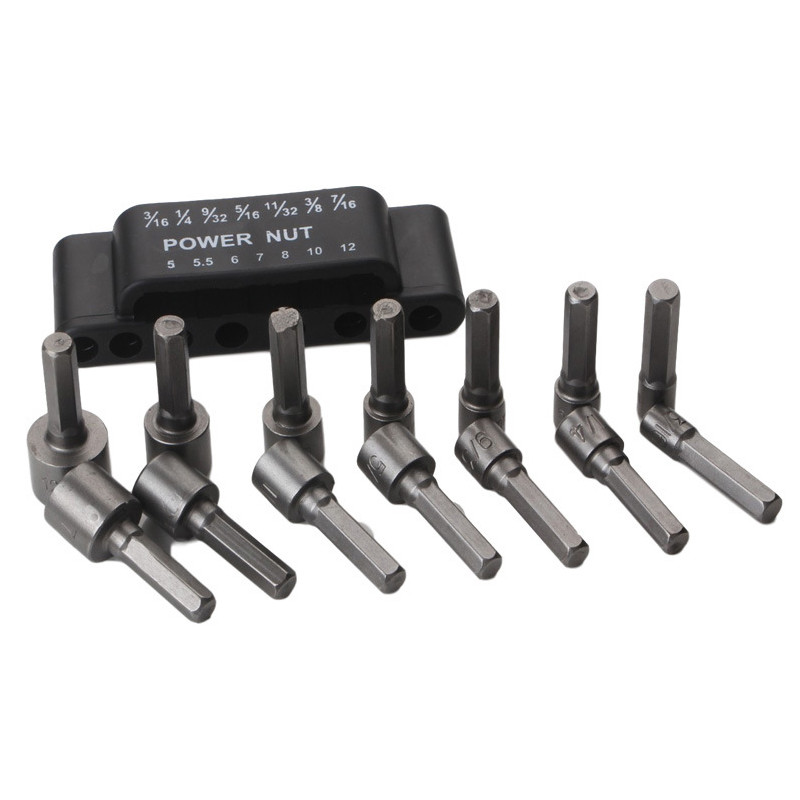 Csavarhúzó készlet 9/14 részes hatlapú hatlapú anya 1/4 hüvelykes csavar metrikus hüvelykes csavarhúzó hordozható elektromos foglalat kombinált szerszámkészlet