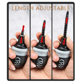 Mini Ratchet Screwdriver CRV Steel Screwdrivers Right Ρυθμιζόμενο Μήκος Σετ κατσαβιδιών με εγκάρσια σχισμή Εργαλείο επισκευής διπλής χρήσης