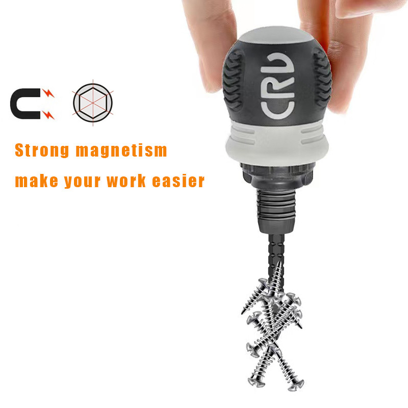 Mini Ratchet Screwdriver CRV Steel Screwdrivers Right Ρυθμιζόμενο Μήκος Σετ κατσαβιδιών με εγκάρσια σχισμή Εργαλείο επισκευής διπλής χρήσης