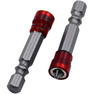 Bit de șurubelniță magnetică PH2, cu cap încrucișat, 1/4 inch, cu tijă hexagonală, inel pentru suport pentru șurubelniță pentru casa de lucru Kit de șurubelniță electrică