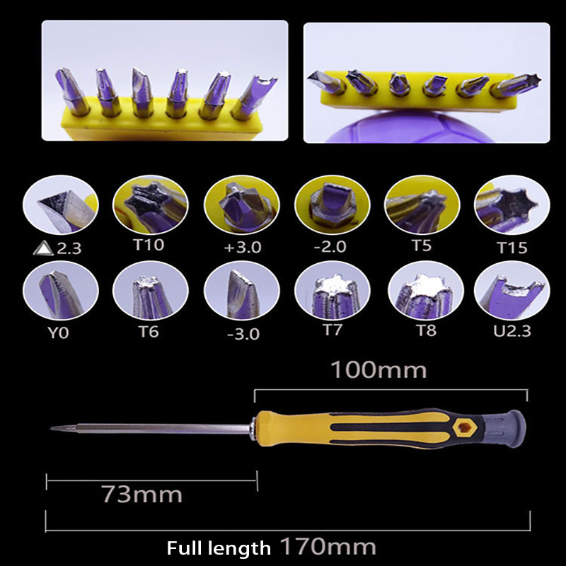 6-ühes magnetkruvikeerajate komplekt Käsitööriistad Majapidamise turvalisus Torx-kruvikeerajapea parandamine Täppis-multifunktsionaalne remonditööriist