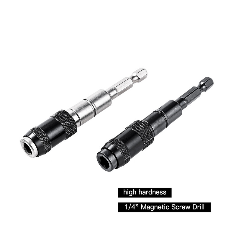 1/4 "kuuskant magnetrõngaga kruvikeeraja otsad puurida käsitööriistad puuriotsa pikendusvarras kiirvahetushoidja ajami juhik kruvi puuri otsik