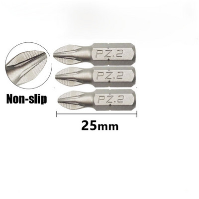 3 db 25 mm-es csavarhúzó bit készlet 1/4 hüvelykes hatlapú CR-V elektromos csavarfúrószár T10-T40,H2-H6,SL4-SL6,PH1-PH3,PZ1-PZ3