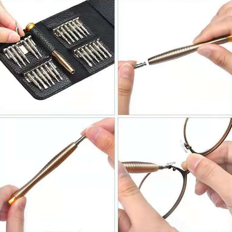 Mini șurubelniță de precizie 25 în 1, set magnetic, șurubelniță Torx electronică, kit de instrumente de reparație pentru deschidere, pentru iPhone, cameră, ceas, computer