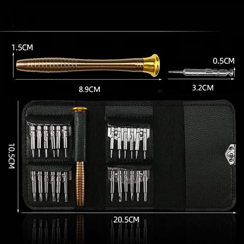 Mini șurubelniță de precizie 25 în 1, set magnetic, șurubelniță Torx electronică, kit de instrumente de reparație pentru deschidere, pentru iPhone, cameră, ceas, computer