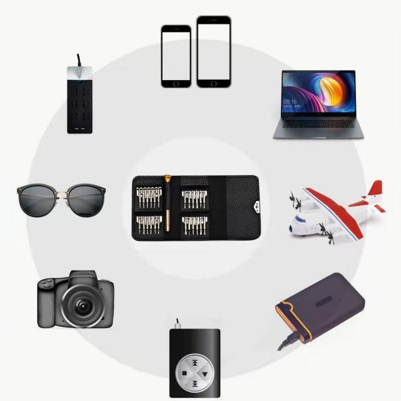 Mini șurubelniță de precizie 25 în 1, set magnetic, șurubelniță Torx electronică, kit de instrumente de reparație pentru deschidere, pentru iPhone, cameră, ceas, computer