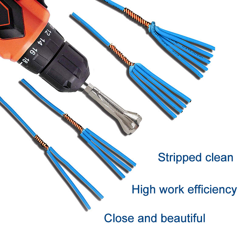 Elektromos csavarozó huzalszerszám 2~5 lyukú villanyszerelő Univerzális, automatikus csavaró huzalcsupaszító duplagép csatlakozó