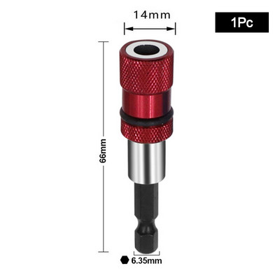 1/4-tolline kuuskantmagnetkruviga puuriots Kiire lukustusotsaku hoidja puur kruvikeeraja tööriistajuhik puuriotsaku pikendusvarda puidutööriistad