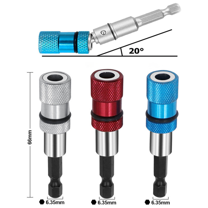 1/4-tolline kuuskantmagnetkruviga puuriots Kiire lukustusotsaku hoidja puur kruvikeeraja tööriistajuhik puuriotsaku pikendusvarda puidutööriistad