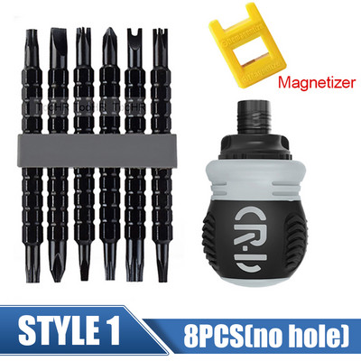13 vienā sprūdrata skrūvgrieža rotējoša roktura komplekts Noņemams Crv magnētiskais daudzfunkcionālais instruments U tipa Y formas Phillips Cross trīsstūra galva