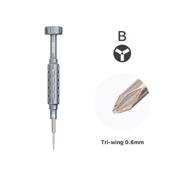 Κιτ κατσαβιδιών ακριβείας REFOX RS-1 Convex Cross Torx T2 Y0.6 Pentalobe Phillips για επισκευή ρολογιού τηλεφώνου τηλεφώνου Εργαλείο ανοίγματος