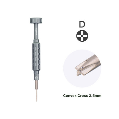REFOX RS-1 täppiskruvikeeraja komplekt Kumer rist Torx T2 Y0.6 Pentalobe Phillips telefoni tahvelarvuti kella parandamise avamise tööriist