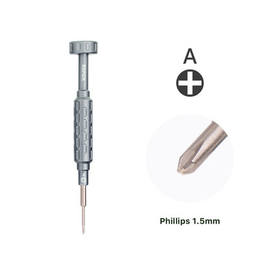 REFOX RS-1 täppiskruvikeeraja komplekt Kumer rist Torx T2 Y0.6 Pentalobe Phillips telefoni tahvelarvuti kella parandamise avamise tööriist