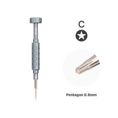 REFOX RS-1 täppiskruvikeeraja komplekt Kumer rist Torx T2 Y0.6 Pentalobe Phillips telefoni tahvelarvuti kella parandamise avamise tööriist