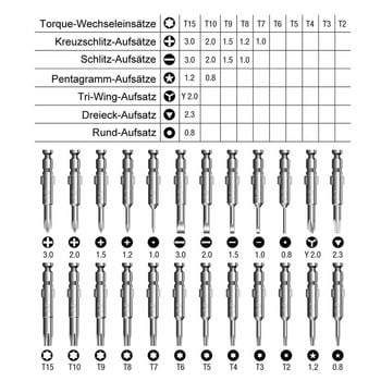 25 τμχ Torx Precision Bit Screwdriver Bit Σετ κινητών τηλεφώνων άνοιγμα επισκευής εργαλείου κατσαβίδι για γυαλιά υπολογιστή Εργαλεία χειρός ρολογιού φορητού υπολογιστή