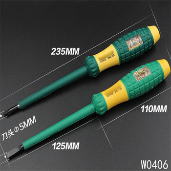 Професионален електрически тестер Химикалка 220V Отвертка Мощност Детектор Сонда Индустриална писалка за тестване на напрежение 4x75mm 5x100mm 6x125mm