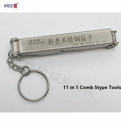 11 viename remonto šaltkalvio įrankiai Sulankstomos šukos nerūdijančio plieno namų spynų atidarytuvo įrankiai