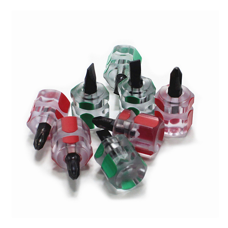 Mini csavarhúzó bit hordozható retekfej hornyolt/Phillips csavarhúzó átlátszó nyelű precíziós javító kéziszerszámok PC-hez