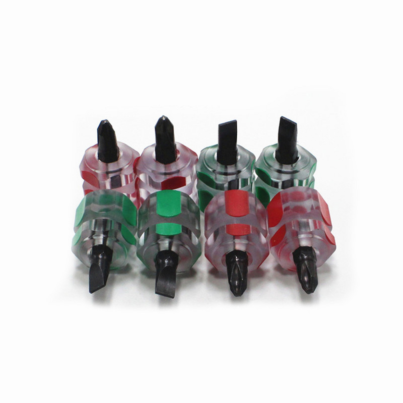 Mini csavarhúzó bit hordozható retekfej hornyolt/Phillips csavarhúzó átlátszó nyelű precíziós javító kéziszerszámok PC-hez