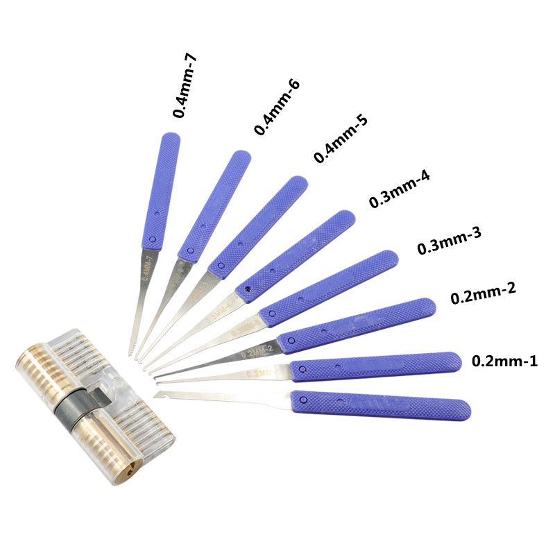 XCAN 12db lakatos kéziszerszámok kellékek zár csákány készlet látható gyakorlat lakat