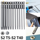 11 bucăți șurubelnițe hexagonale de 1/4 ", set de burghie magnetice, șurubelniță Torx, cu cap plat, F1FC, accesoriu pentru set de instrumente de mână
