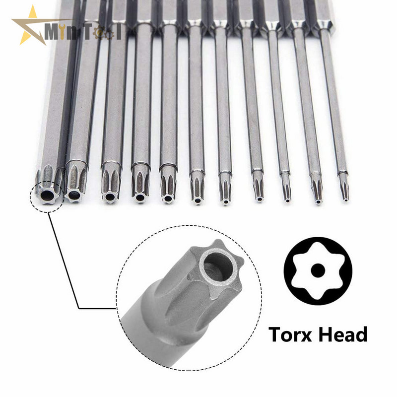 11 bucăți șurubelnițe hexagonale de 1/4 ", set de burghie magnetice, șurubelniță Torx, cu cap plat, F1FC, accesoriu pentru set de instrumente de mână