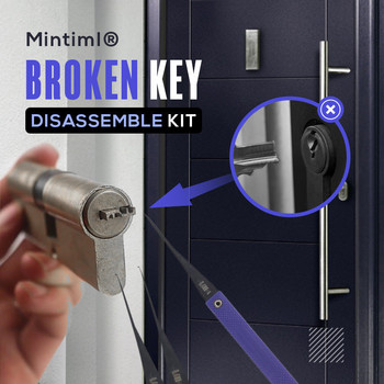 Mintiml® Комплект за разглобяване на счупен ключ Комплект ключарски инструменти Взети счупените ключове Лесно извадени от ключалката Пакет инструменти за ремонт на заключване
