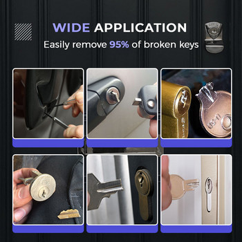 Mintiml® Σετ κιτ αποσυναρμολόγησης σπασμένου κλειδιού Εργαλεία κλειδαρά Λαμβάνονται τα σπασμένα κλειδιά Εύκολα εκτός κλειδώματος Πακέτο εργαλείων επισκευής κλειδώματος