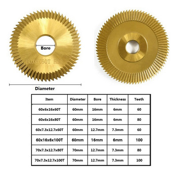 XCAN 1pc 60/70mm 60 80 100 Teeth Double Side HSS Key Machine Cutter Saw Blade for Car Key cutting Machine Fit on 238BS 100E1