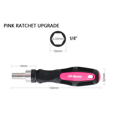 1/4" magnetska ručka odvijača Mini odvijač Držač bitova Odvijač vijaka s čegrtaljkom Odvijač od ugljičnog čelika Alati za uvrtanje vijaka