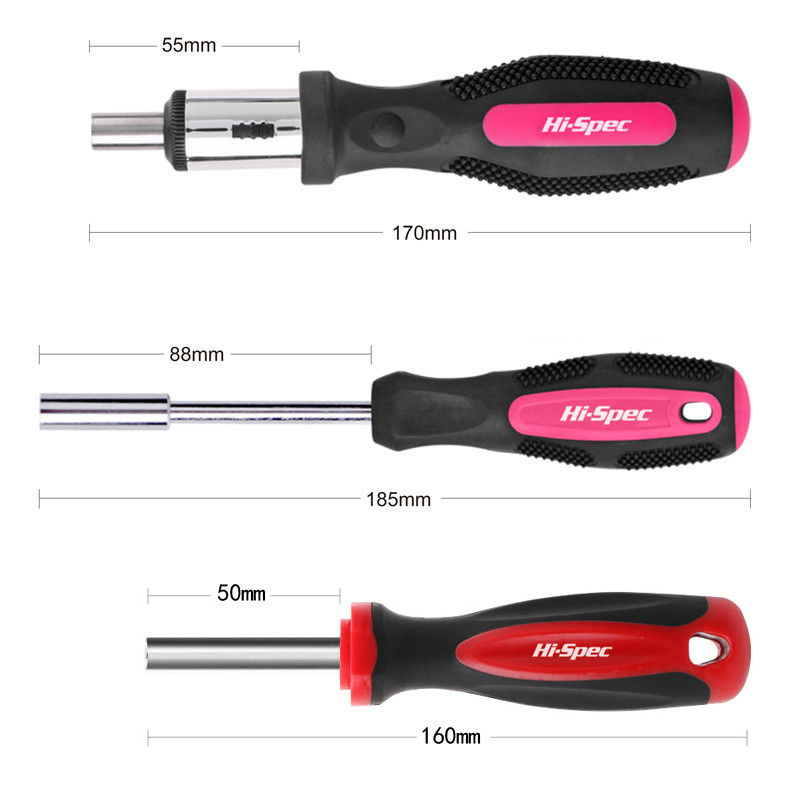 1/4" magnetska ručka odvijača Mini odvijač Držač bitova Odvijač vijaka s čegrtaljkom Odvijač od ugljičnog čelika Alati za uvrtanje vijaka