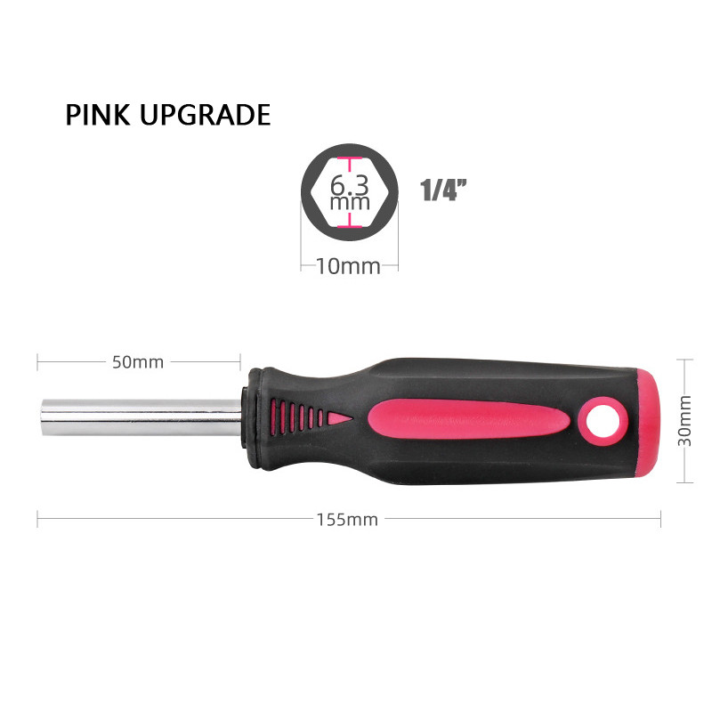 1/4" magnetska ručka odvijača Mini odvijač Držač bitova Odvijač vijaka s čegrtaljkom Odvijač od ugljičnog čelika Alati za uvrtanje vijaka