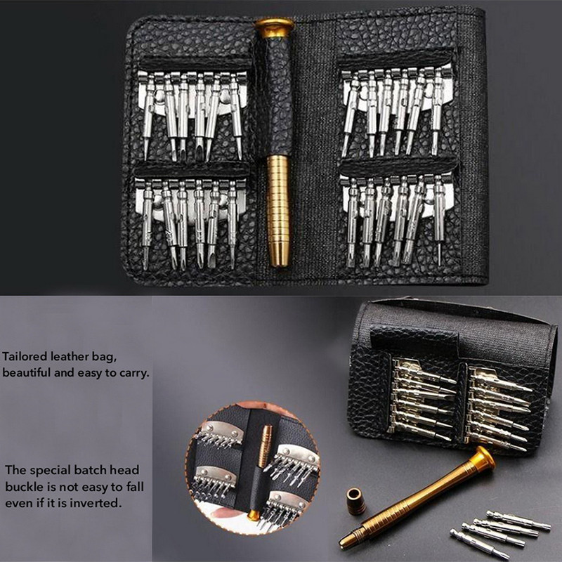 25 σε 1 Mini Precision Screwdriver Magnetic Set Electronic Torx Screwdriver Opening Tools Tools for iPhone Camera Watch PC