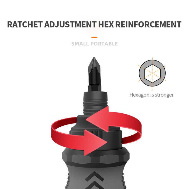Set de șurubelnițe cu clichet, mâner scurt, burghiu cu canelură în cruce, telescopic, cu scop dublu, scule mici de reparare din oțel crom-vanadiu