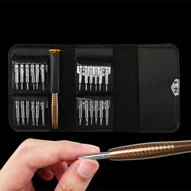Set de mini șurubelnițe de precizie 25 în 1 Șurubelniță Torx electronică Kit de instrumente de reparație pentru deschidere pentru iPhone Camera ceas Tablet PC