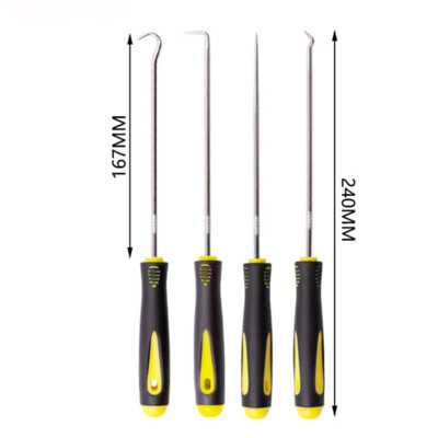 4 db hosszú csákány és horog készlet tömítés lehúzó csákány szerszámok autós autó olajtömítés O-gyűrű tömítés eltávolításához