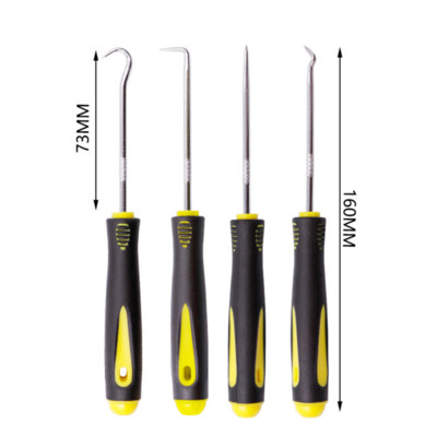 4 db hosszú csákány és horog készlet tömítés lehúzó csákány szerszámok autós autó olajtömítés O-gyűrű tömítés eltávolításához