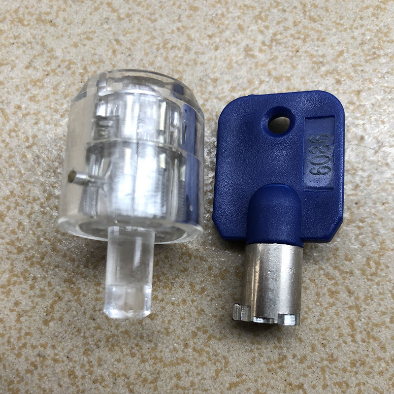 JMCKJ 7 sprau plūmju slēdzenes cilindrs, caurspīdīgs cauruļveida slēdzene, redzama izgrieztā slēdzenes prakses skats. Atslēdznieka apmācības prasme