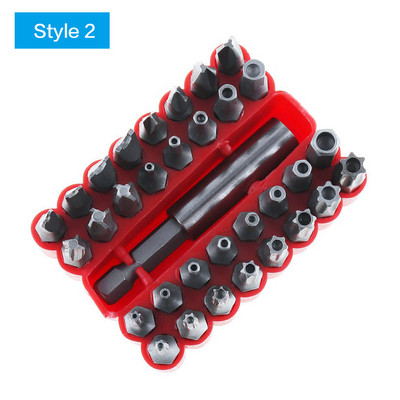 33 bucăți/lot set de șurubelnițe Set de scule de mână cu burghie hexagonale Torx Hex Pozidriv cu șurubelniță speciale Phillips