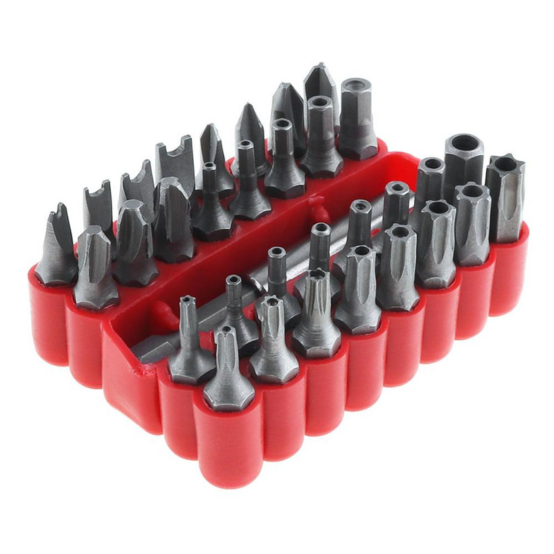 33 bucăți/lot set de șurubelnițe Set de scule de mână cu burghie hexagonale Torx Hex Pozidriv cu șurubelniță speciale Phillips