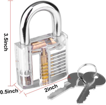10 τμχ Lock Pick Set with Practice Lock για αρχάριους
