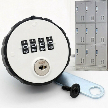 4 Цифров комбиниран шкаф Cam Lock с for KEY Reset Сигурен кръгъл катинар за навеси Устройство за съхранение Шкаф за файлове Dra