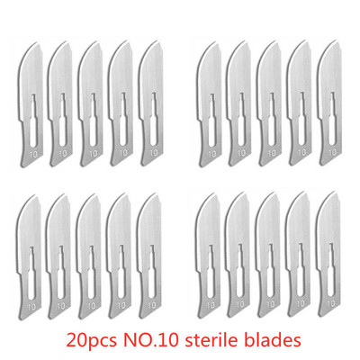 20-100 бр. Хирургически остриета от въглеродна стомана за Направи си сам Рязане Ремонт на телефони Дърворезба Животни Подстригване на вежди Поддръжка Скалпел Нож