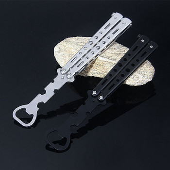 Butterfly Knife Beginner Trainer Transformable Blunt Balisong Pocket Trainer Сгъваема отварачка за бутилки Butterfly Ръчен инструмент за игра