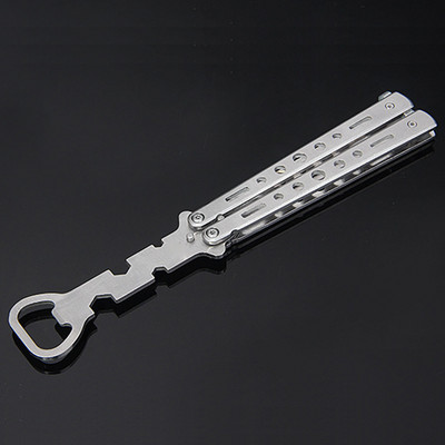 Tauriņu nazis iesācēju trenažieris, transformējams, neass Balisong kabatas trenažieris, salokāms tauriņu pudeļu attaisāmais rokas rīks spēlei