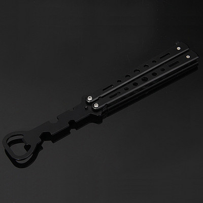 Tauriņu nazis iesācēju trenažieris, transformējams, neass Balisong kabatas trenažieris, salokāms tauriņu pudeļu attaisāmais rokas rīks spēlei