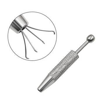 Инструмент за хващане на топка за пиърсинг Инструмент за вземане с държач с 4 зъба Диамантени нокти Пинцети за събиране на малки части IC чипове Скъпоценни камъни